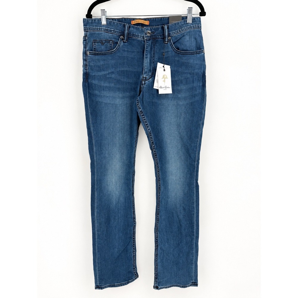Robert Graham Gettys Jeans Mens 32 x 33 Indigo The Perfect Fit Denim NWT